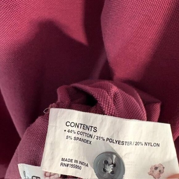 Greyson Polo Shirt Mens Large Burgundy brrr Cooling Performance Golf Stretch - Picture 5 of 8